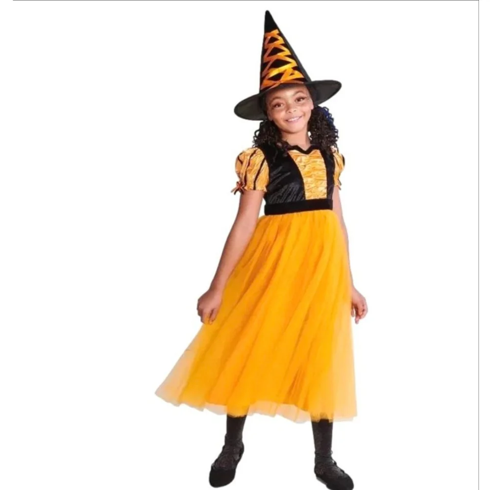 Hyde & Eek! Kid Fancy Witch Costume Size L 3+ Dress & Hat